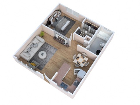 bedroom floor plan of a 2100 sq ft apartment